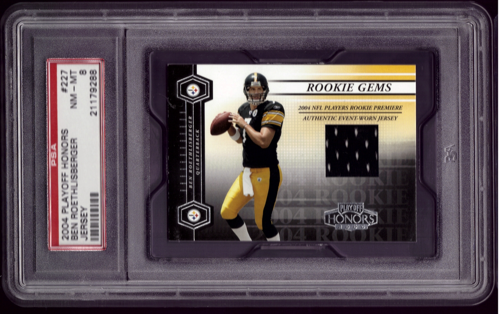 2005 Ben Roethlisberger Authentic NFL Game-Worn Jersey Card #13 of 50 W/COA